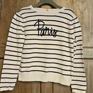 Janie and Jack Cotton Striped Paris Sweater Size 6
